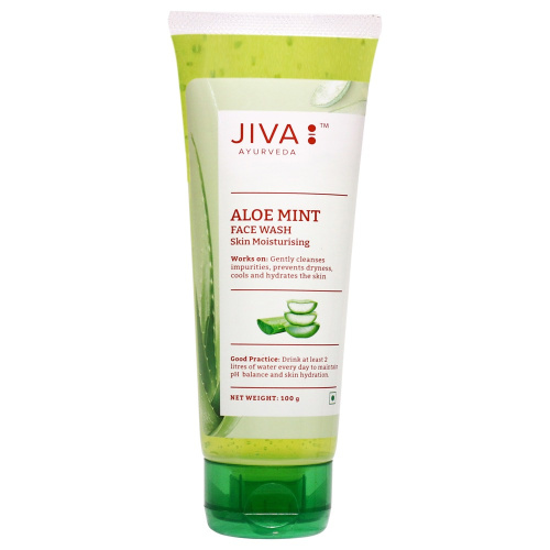 Aloe Mint Face Wash (100gm) Jiva Джива Алое Мята средство для умывания