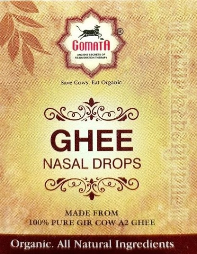 Ghee Nasal Drops 10ml Gomata (Гомата Гхи капли в нос) фото 2