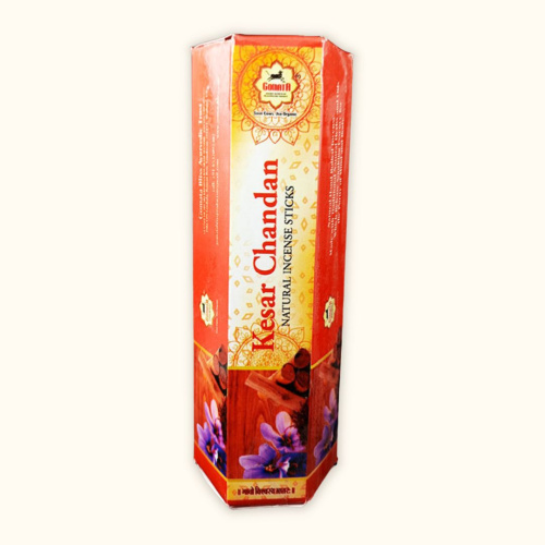Kesar Chandan (Saffron Sandalwood) Natural Incense (250gm) Gomata (Гомата Шафран Сандал благовония)