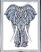 №30 Слон большой на белом фоне