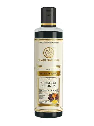Khadi herbal Shampoo Shikakai & Honey (210 ml)  SLS free
