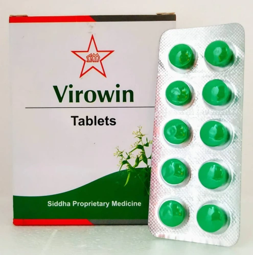 Virowin Tablet 500mg 100Nos (SKM Siddha) СКМ Сиддха Вировин