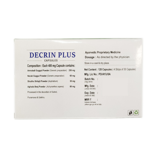 Decrin plus (Solar herbo) 120 cap SG Phyto Pharma Pvt.LTD СГ Фито Фарма Декрин плюс фото 2